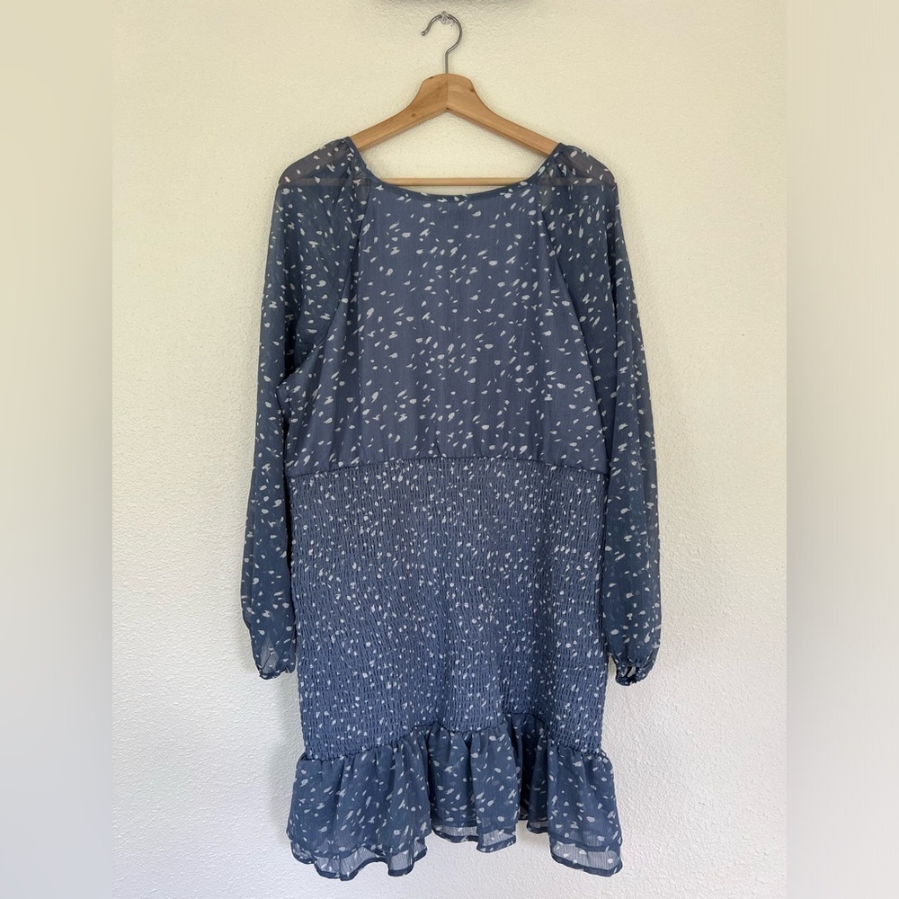 Smocked Surplice Dress - Picture 3 of 8